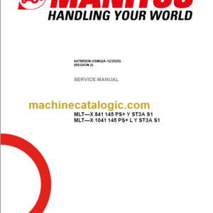 Manitou MLT-X 841 Service Manual