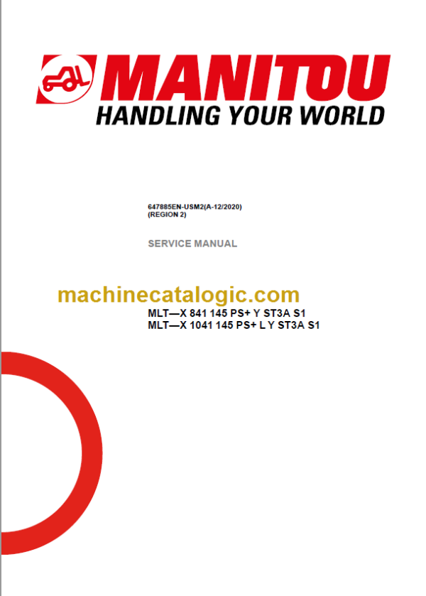 Manitou MLT-X 841 Service Manual