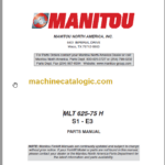 Manitou MLT 625-75 H S1-E3 PARTS MANUAL