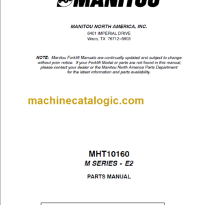 Manitou MHT 10160 M SERIES-E2 PARTS MANUAL