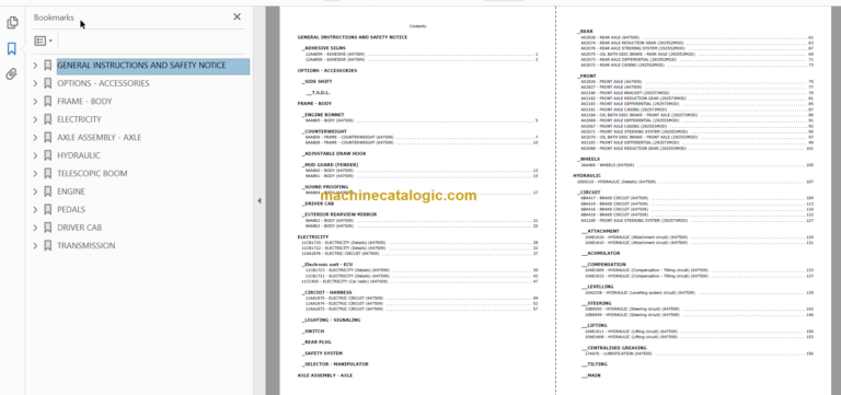 Manitou MLT 1040L PARTS CATALOGUE