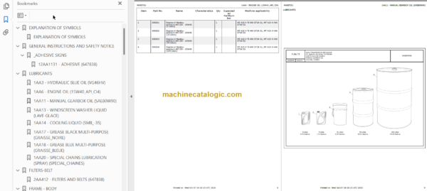 MANITOU MC-X 18-4 D K ST3A S1 PARTS CATALOGUE