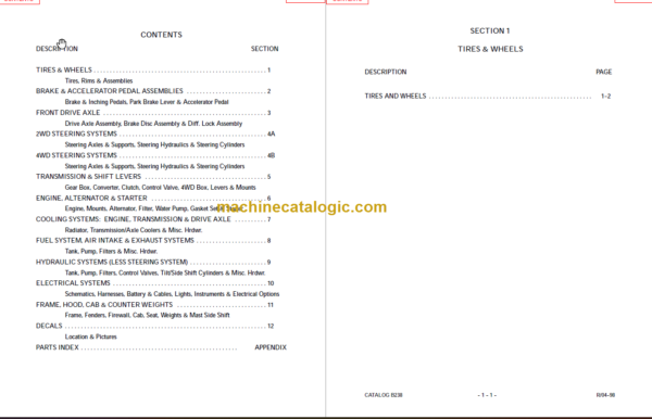 MANITOU M2 30 CP-PXL-G PARTS MANUAL