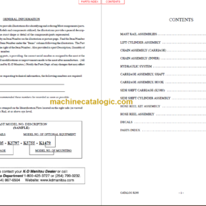 MANITOU 5300 Series Parts Manual