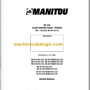 MANITOU MSI 20 25 30 35 20-425-4 D Repair Manual