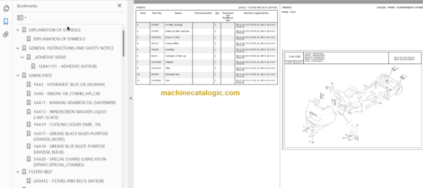 MANITOU MC-X 18-4 D K ST3A S1 PARTS CATALOGUE