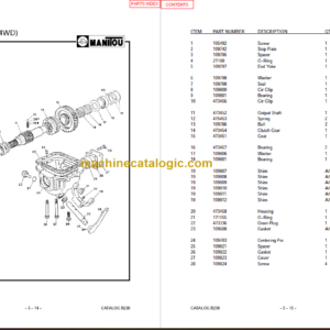 MANITOU M2 30 CP-PXL-G PARTS MANUAL