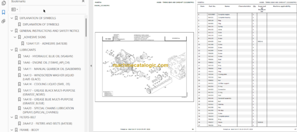 MANITOU MC-X 18-4 D K ST3A S1 PARTS CATALOGUE