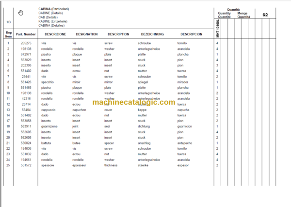 Manitou MHT 10160 M SERIES-E2 PARTS MANUAL