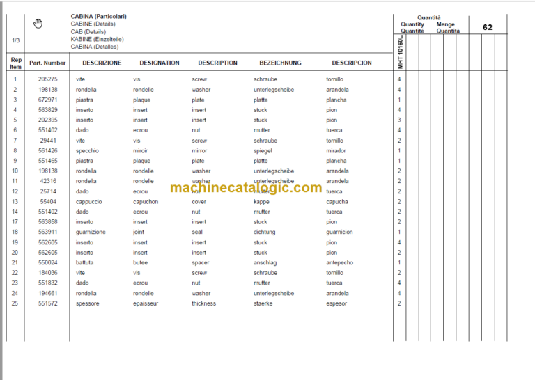 Manitou MHT 10160 M SERIES-E2 PARTS MANUAL