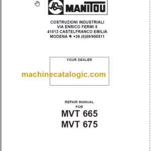 Manitou MVT 675 REPAIR MANUAL