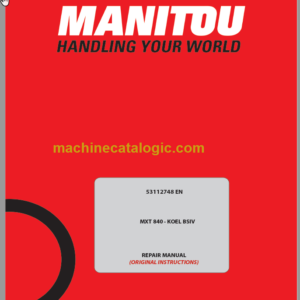 Manitou MXT 840 - KOEL BSIV REPAIR MANUAL