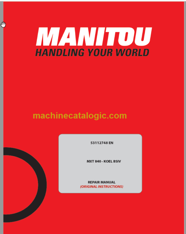 Manitou MXT 840 - KOEL BSIV REPAIR MANUAL