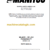 Manitou MLA 628 120 LSU SERIES 3-E2 PARTS MANUAL