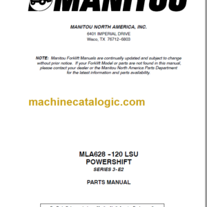 Manitou MLA 628 120 LSU SERIES 3-E2 PARTS MANUAL