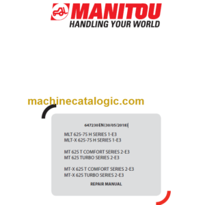 Manitou MLT 625 H SERIES Repair Manual