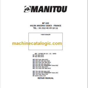 Manitou MLT 630 Turbo Repair Manual