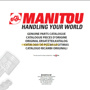 Manitou MLT 634 120PS ST3B PARTS CATALOGUE