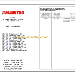 Manitou MLT 630-742-1035-741-735-731-634 Parts Catalog