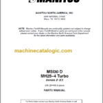 MANITOU MH25-4 Turbo S2-E3 PARTS MANUAL
