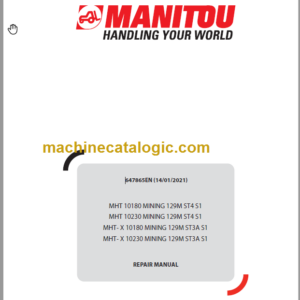 MHT 10230 MINING 129M ST4 S1 REPAIR MANUAL