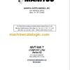 Manitou MVT 665 T Series E2 SERVICE MANUAL