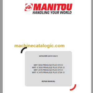 Manitou MRT-X 2470 PRIVILEGE PLUS S1 REPAIR MANUAL