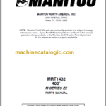 Manitou MRT 1432 M SERIES E2 PARTS MANUAL