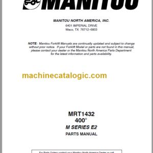 Manitou MRT 1432 M SERIES E2 PARTS MANUAL