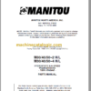 MANITOU M30-40-50-4 HL PARTS MANUAL