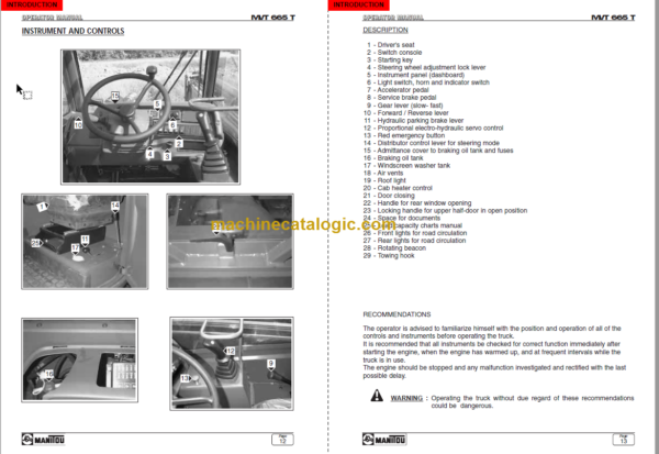 Manitou MVT 665 T Series E2 SERVICE MANUAL