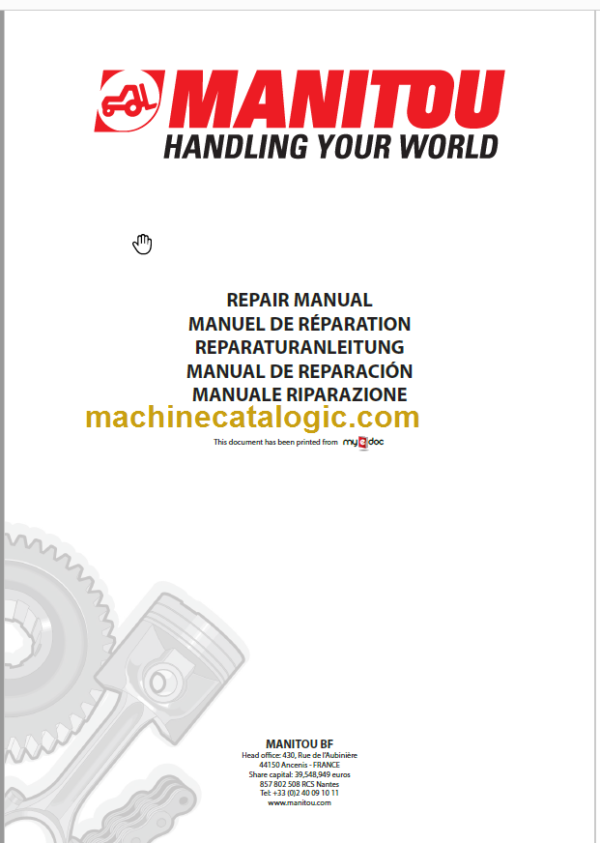 MANITOU MSI 20-25-30-35 T BUGGIE REPAIR MANUAL