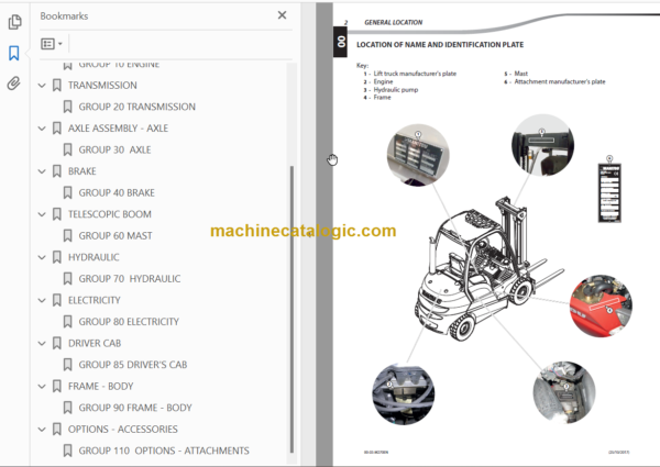 MANITOU MI 15 G S2 US REPAIR MANUAL