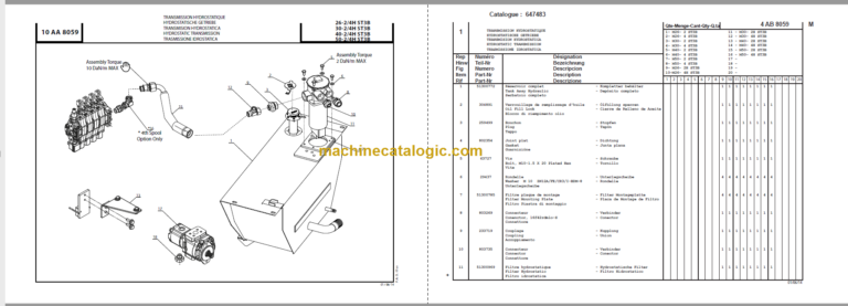 MANITOU M 26-2 4 + H ST3B PARTS CATALOGUE