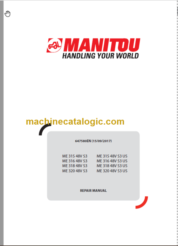 MANITOU ME 315 48V S3 REPAIR MANUAL