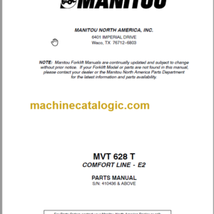 Manitou MVT 628T E3 TIER III PARTS MANUAL