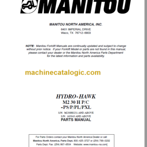 MANITOU M2 30 H PC-PS-P-PL-PXL PARTS MANUAL