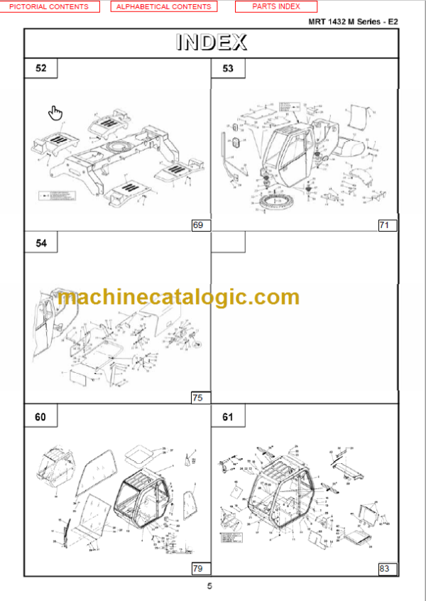 Manitou MRT 1432 400º PARTS MANUALS