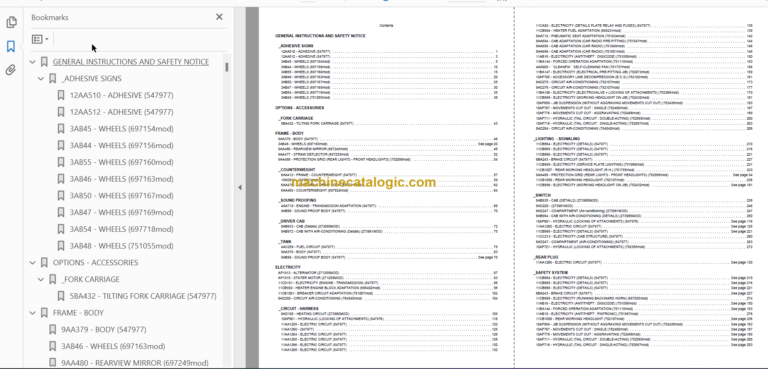 Manitou MLT 742 TURBO S4 E3 PARTS CATALOGUE