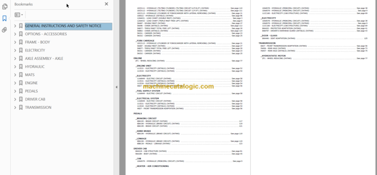 MANITOU ME315 PARTS CATALOGUE