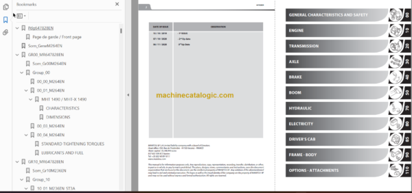 MHT-X 790 MINING 104JD ST3A S1 Repair Manual