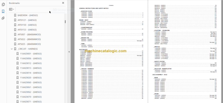 Manitou MHT 780 TURBO E3 PARTS MANUAL