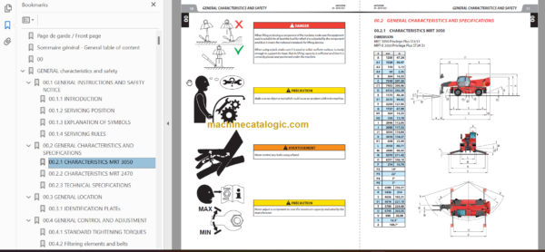 Manitou MRT-X 3050 PRIVILEGE PLUS REPAIR MANUAL