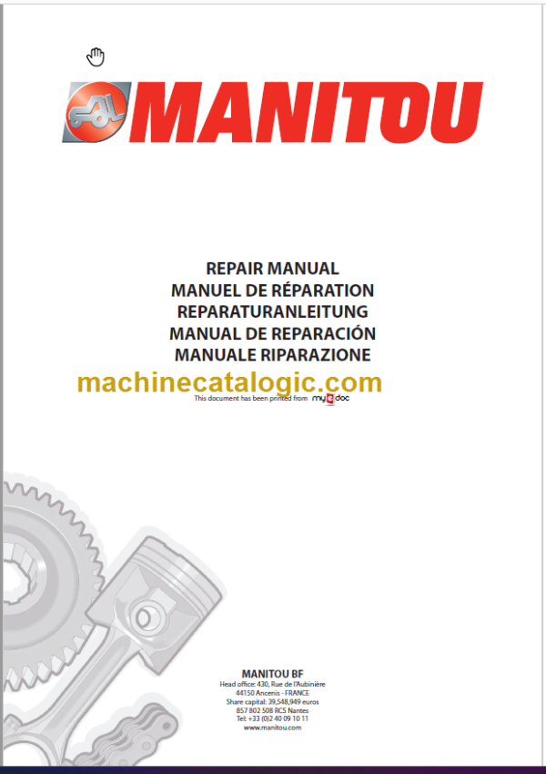 MANITOU EMA II REPAIR MANUAL