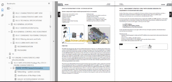 Manitou MRT-X 3050 PRIVILEGE PLUS REPAIR MANUAL