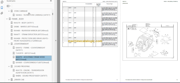 Manitou MLT 742 TURBO S4 E3 PARTS CATALOGUE