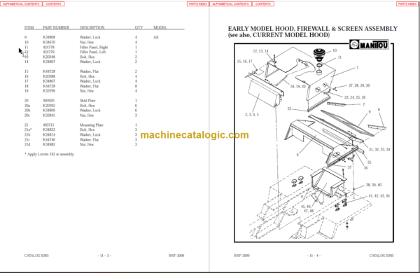 MANITOU M2 30 H PC-PS-P-PL-PXL PARTS MANUAL