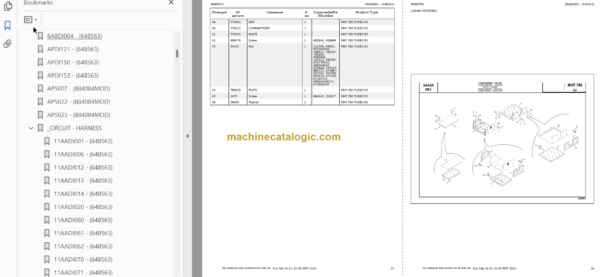 Manitou MHT 780 TURBO E3 PARTS MANUAL