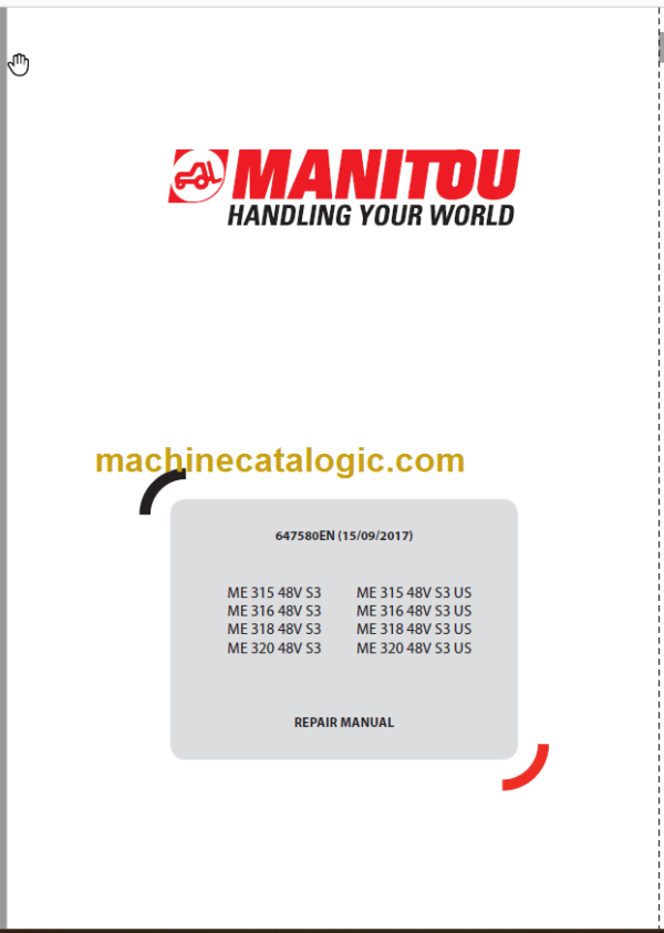 MANITOU ME 316 48V S3 REPAIR MANUAL