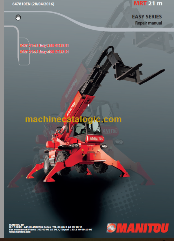 Manitou MRT 2145 Easy 360 ST3B S1 Repair manual